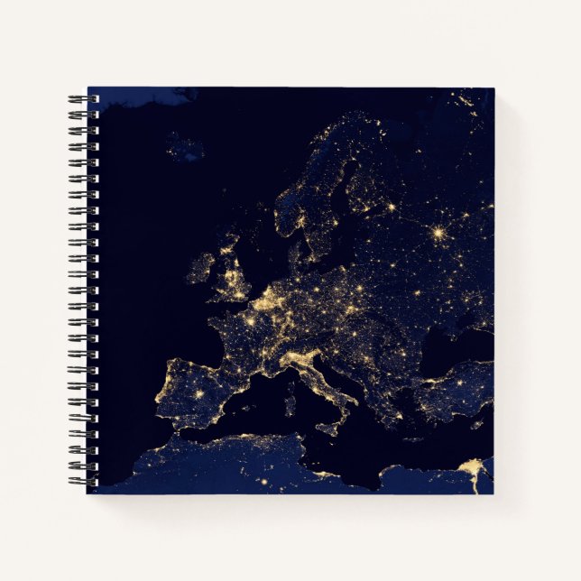 Carnet Ville Éclairante Dans Plusieurs Villes Européennes (Devant)