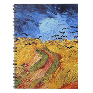 Carnet Vincent Van Gogh - Champ de blé avec corbeaux noir