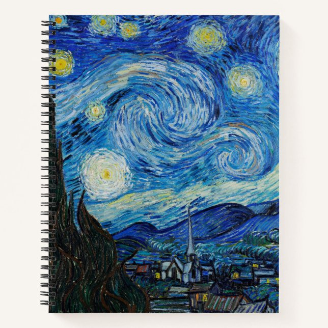 Carnet Vincent Van Gogh La Nuit étoilée (Devant)