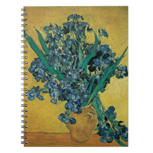 Carnet Vincent van Gogh - Vase avec iris fond jaune