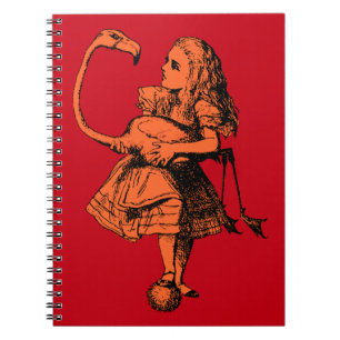 Carnet Vintage Alice au Flamant rose Wonderland