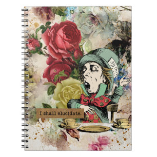 Carnet Vintage Alice au pays des merveilles