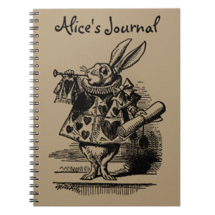 Carnet Vintage Alice au pays des merveilles Lapin blanc c
