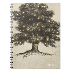 Carnet Vintage Arbre Rustique & Lumières Mariage personna