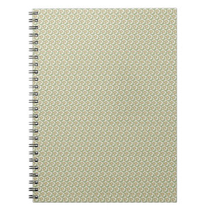 Carnet Vintage beige et vert fleuri Dianthus Barbatus