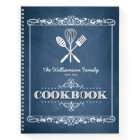 Vintage Blue Chalkboard Family Cookbook Recette