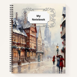 Carnet Vintage Christmas Village Street Vacances