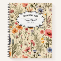 Carnet vintage de composition botanique