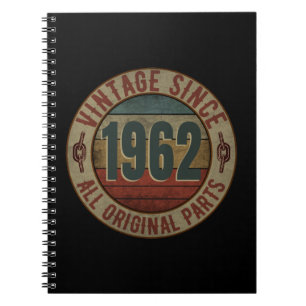 CARNET VINTAGE DEPUIS 1962 TOUTES PIÈCES D'ORIGINE