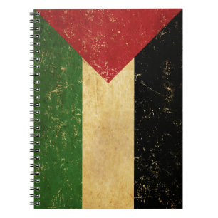 Carnet Vintage du drapeau palestinien