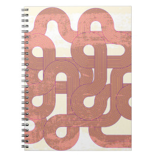 Carnet Vintage dynamique : lignes colorées Abstraites