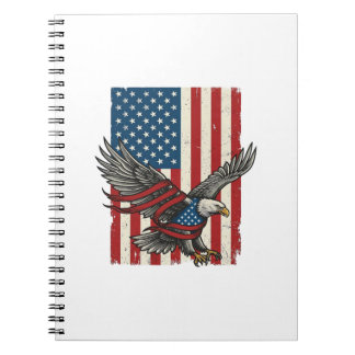 Carnet Vintage Eagle Flag Vector Patriotic Shirt Design_1