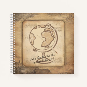 Carnet Vintage Globe. Géographie et histoire Cadeau de l'