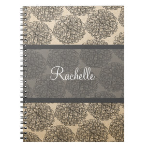 Carnet Vintage gris Zinnia
