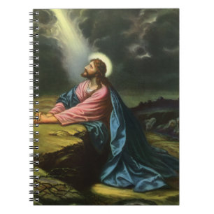 Carnet Vintage Jesus Christ Praying, Garden of Gethsemane