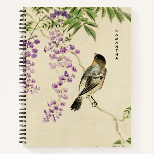 Carnet Vintage Lilac Sparrow (Devant)