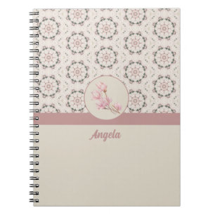 Carnet Vintage Magnolia Floral Ephemera Motif