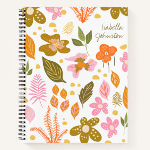 Carnet Vintage Moderne Botanique Ressort Floral Note pers