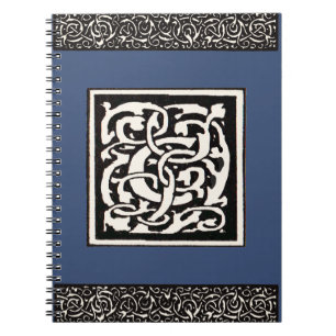Carnet Vintage Monogram C Art Nouveau Letter