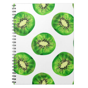 Carnet vintage motif sans couture kiwi main d'illustratio