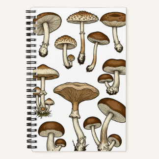 Carnet Vintage Mushrooms