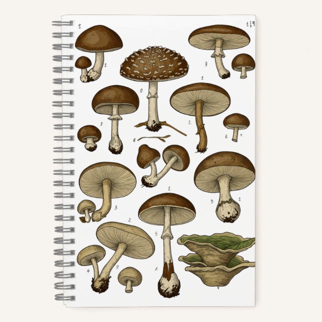 Carnet Vintage Mushrooms Notebook (Recto)