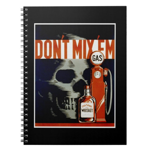 carnet vintage "Ne pas mélanger Em" (Devant)