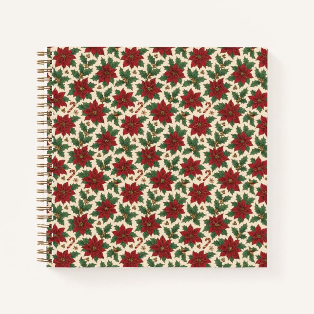 Carnet Vintage Poinsettia (Devant)