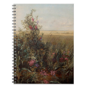 Carnet Vintage prairie colorée avec design Fleur sauvage
