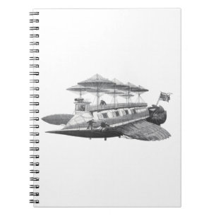 Carnet Vintage Science Fiction Steampunk Airship Eclipse