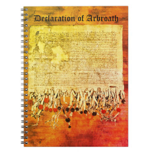 Carnet Vintage Scottish Declaration of Arbroath Parchment