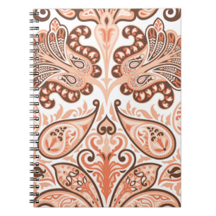 Carnet Vintage seamless colorful pattern in paisley style