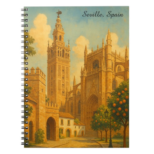 Carnet Vintage Seville Spain Andalusia Travel (Devant)