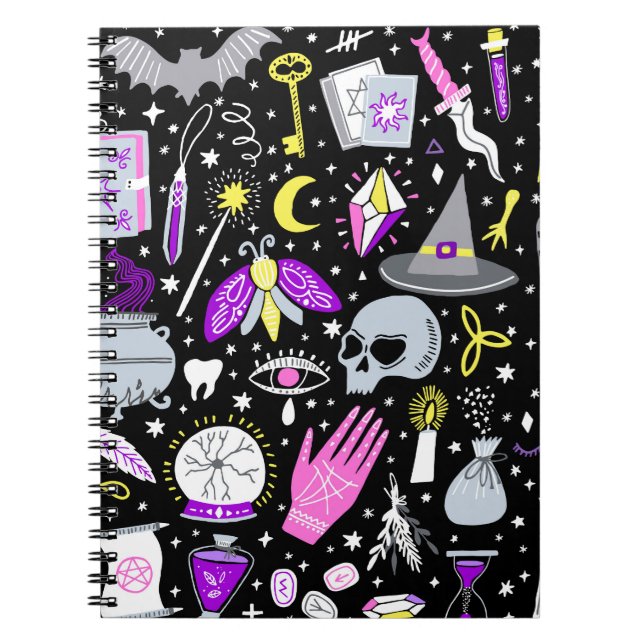 Carnet Vintage tartan brun-orange. (Devant)