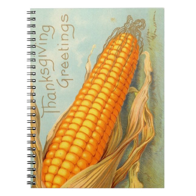 Carnet Vintage Thanksgiving Corn Husk (Devant)