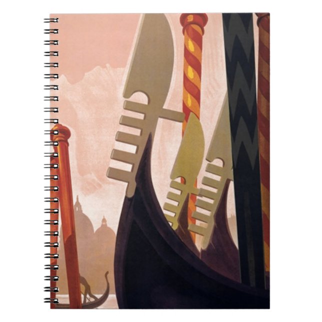 Carnet Vintage Venezia Gondolas (Devant)