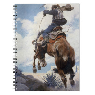 Carnet Vintage Western Cowboys, Bucking par NC Wyeth
