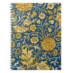 Carnet Vintage William Morris Cherwell Bleu Art Floral