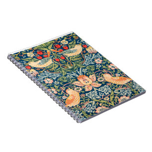 Carnet Vintage William Morris "Strawberry Thief" Design