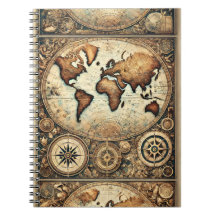 Vintage World Map – Antique Explorer Navigation