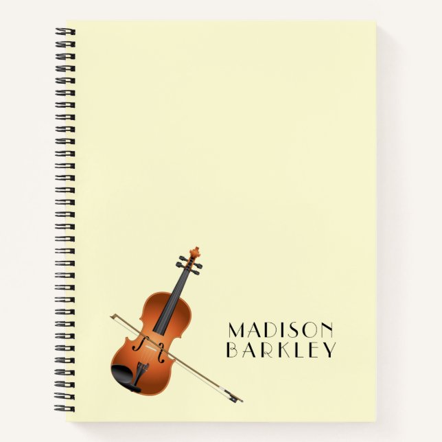 Carnet Viola Violon Musique Enseignant Musicien (Devant)