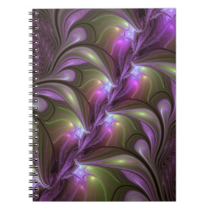 Carnet Violet Abstrait violet violet kaki fractal