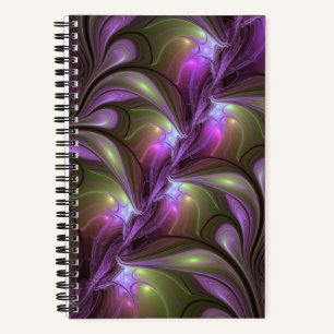 Carnet Violet Abstrait violet violet kaki fractal