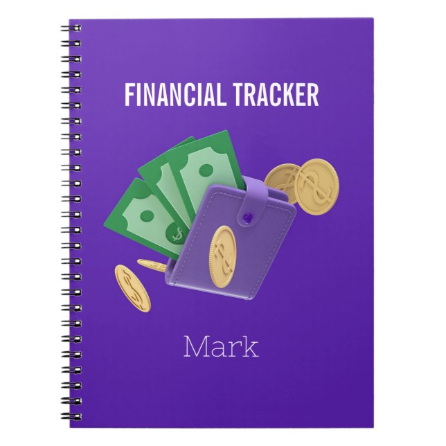 Carnet Violet de Financial Money Tracker (Devant)