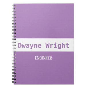Carnet violet minimaliste violet et blanc