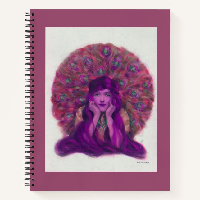 Carnet Violet Peacock - Journal (Devant)