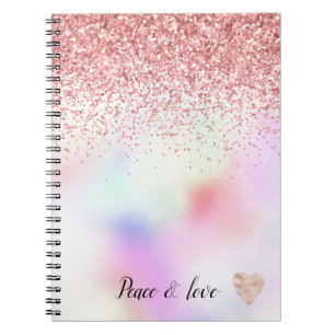 Carnet Violet Unicorne arc-en-ciel rose Parties scintilla