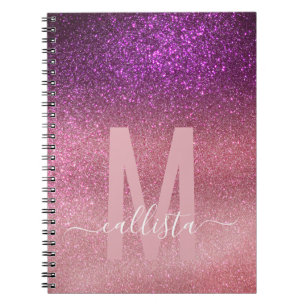 Carnet Violet violet rose triple Parties scintillant Ombr