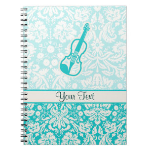 Carnet Violon turquoise