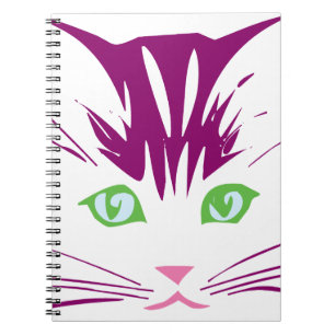 Carnet Visage de chat mignon Kawaii